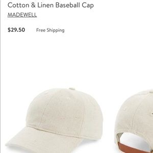 Madewell cotton and linen baseball cap